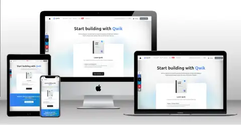 Interface moderne de la plateforme d'apprentissage Learn Qwik, montrant la page d'accueil avec les chapitres et le système de progression